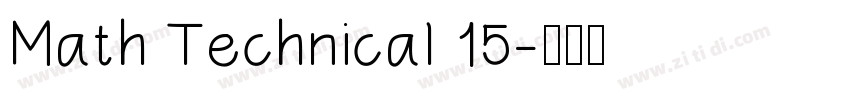 Math Technical 15字体转换
